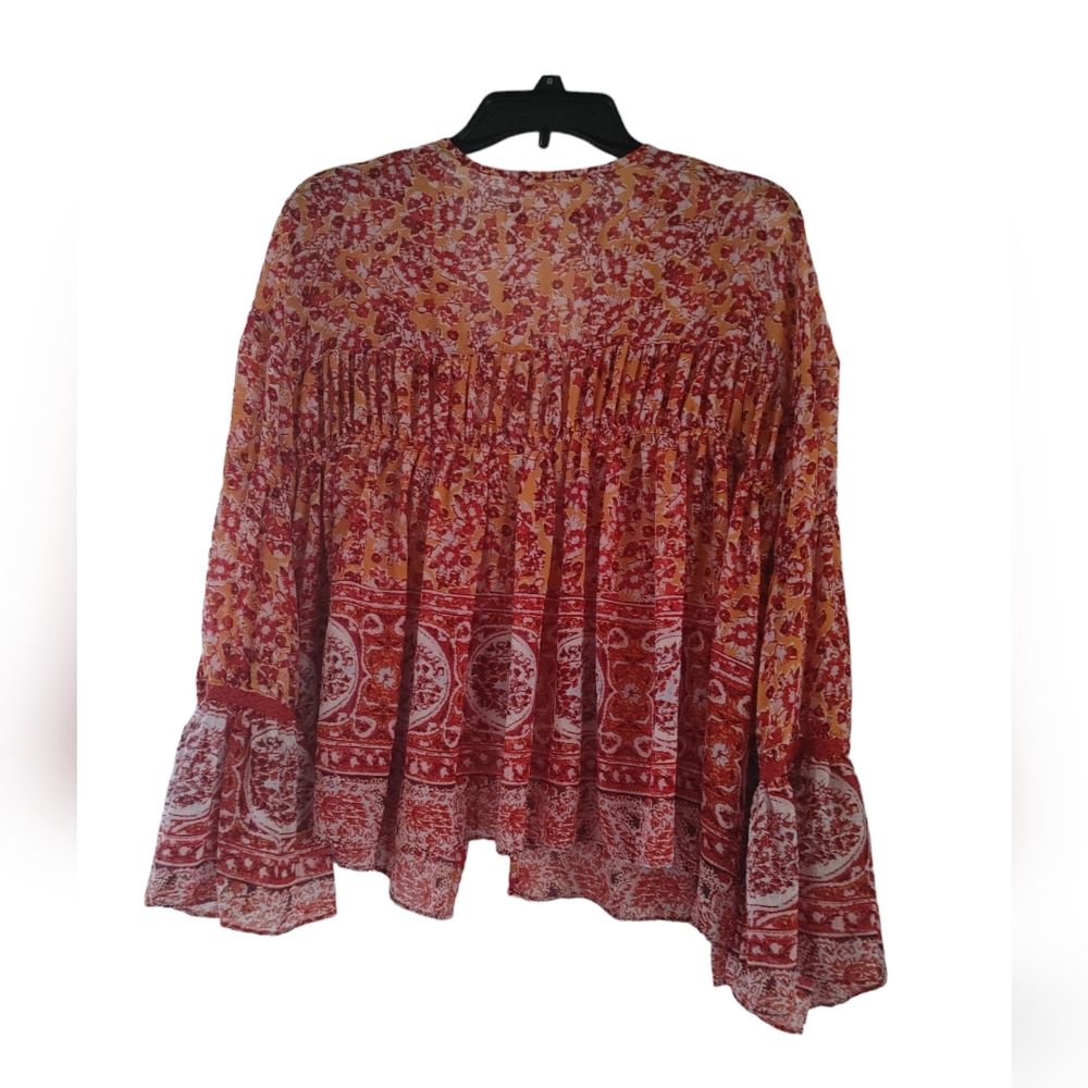 Free People Lorraine Tiered Kimono Top Size S - Picture 7 of 8